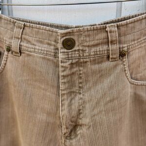 KUHL—Tan “Pinstripe” 100% Cotton Pants—Men’s 32x30—Hiking—Outdoors—VG+ Condition